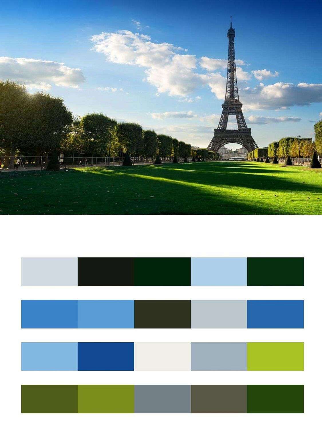 Башня Париж солнечным днём  9-739