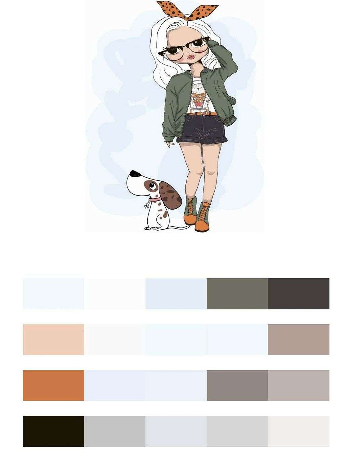 Девочка с собачкой  12-1135