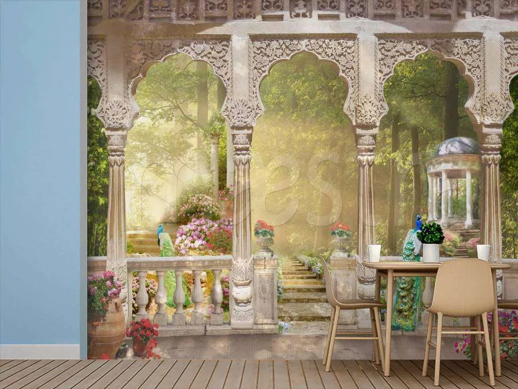 Фотообои в интерьере римская беседка  5-092 фото