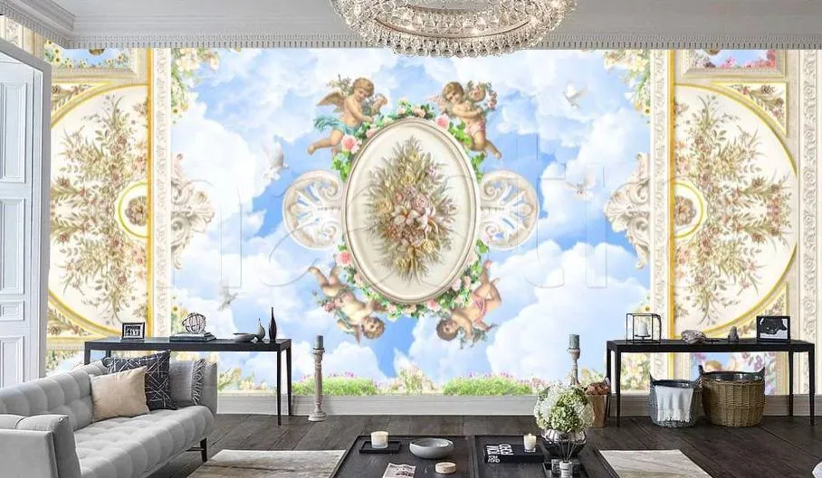 Фотообои Ангелы в небе  11-011