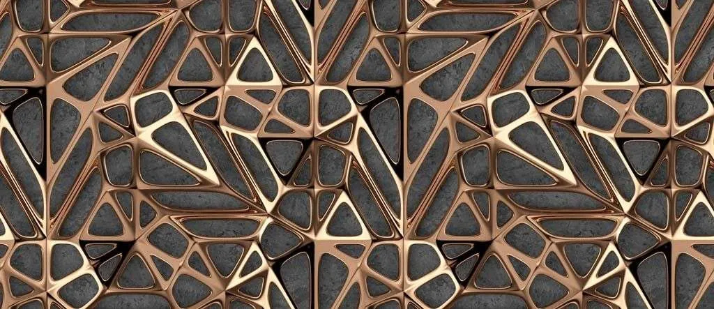 Фотообои в интерьере золотое стекло  9-1588 фото