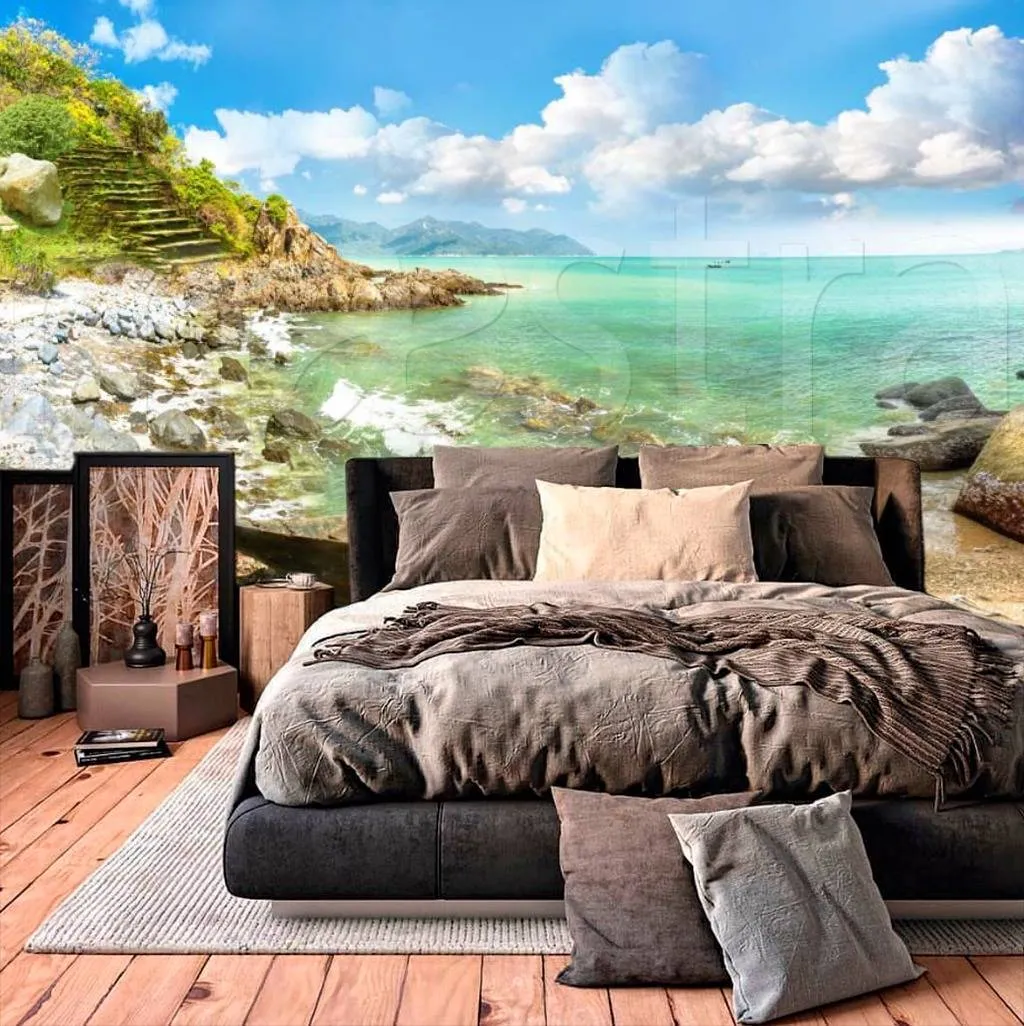 Фотообои Дикий скалистый пляж  5-084