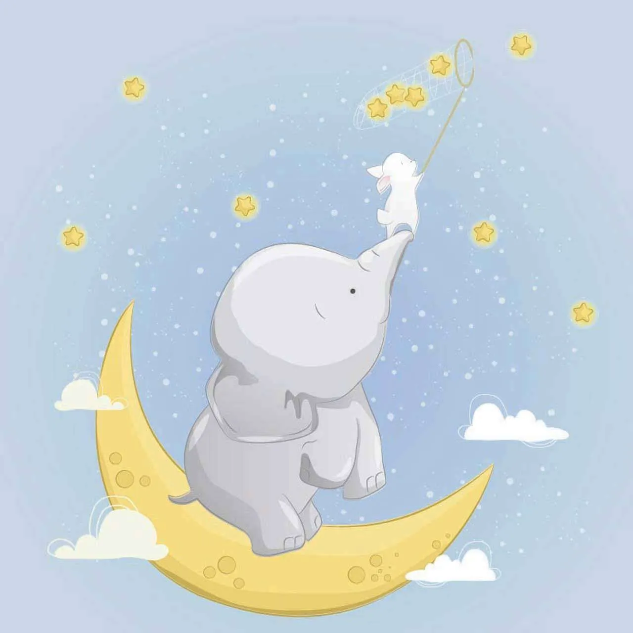 Фотообои в интерьере слоненок с другом  12-467 фото