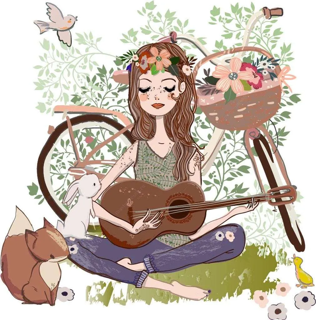 Фотообои в интерьере девушка в лесу  12-631 фото