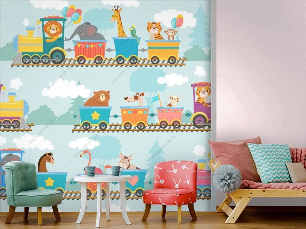 Фотообои Паровозики детские  12-807