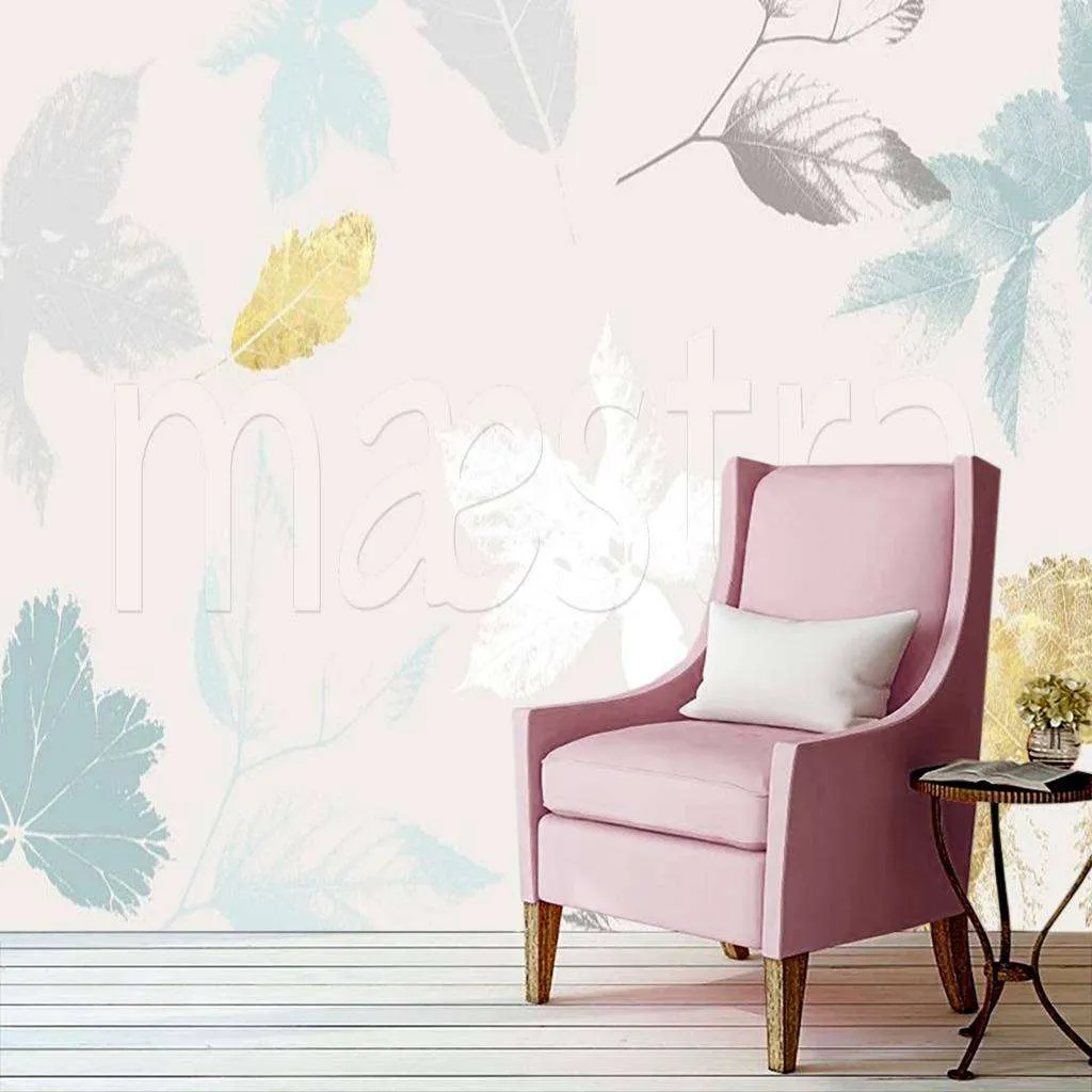 Фотообои в интерьере веточки светлые  15-513 фото