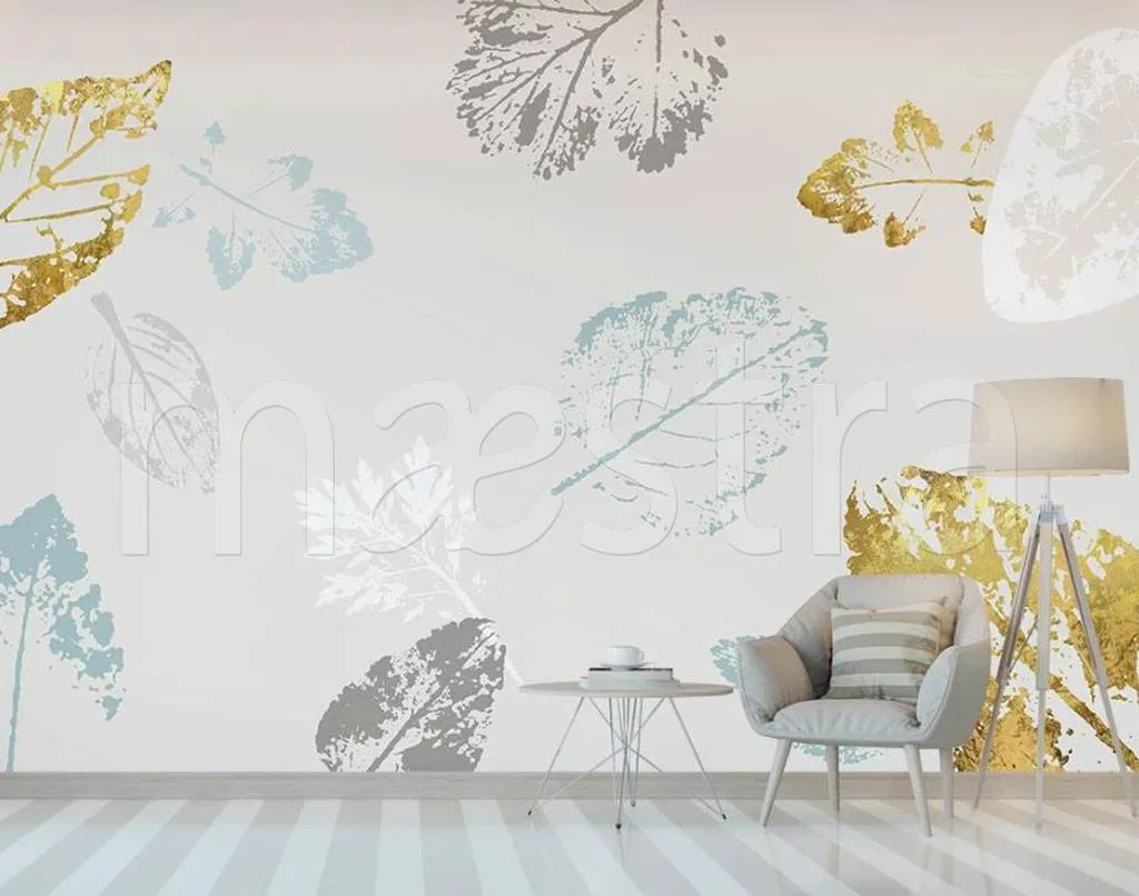 Фотообои Листья светлые  15-498