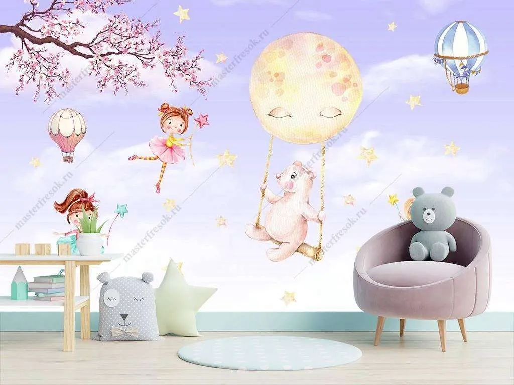 Фотообои Бесшовные обои на стену:  Феи. Артикул: 14-081  