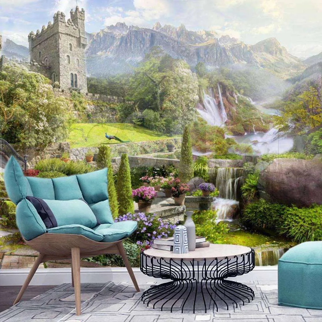 Фотообои Замок в красивом парке  7-242