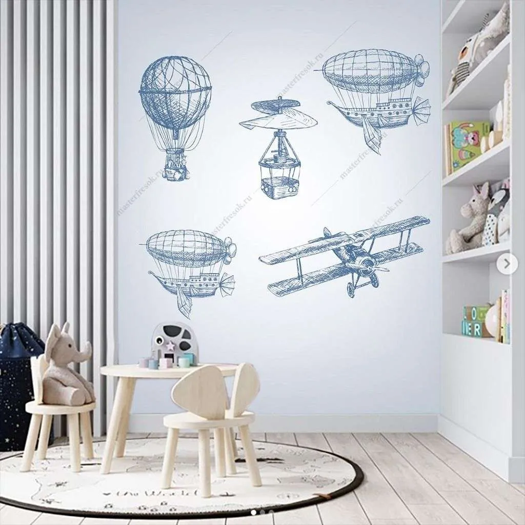 Фотообои в интерьере дирижабли  14-453 фото