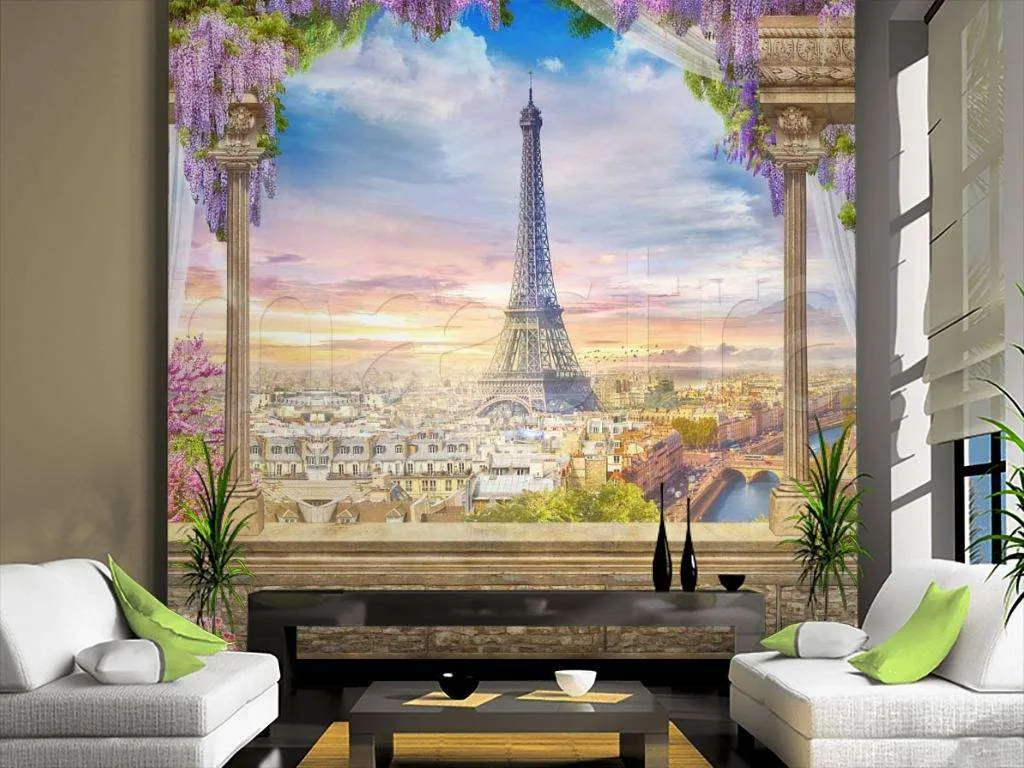 Фотообои Вид с балкона на Эйфелеву башню  9-733