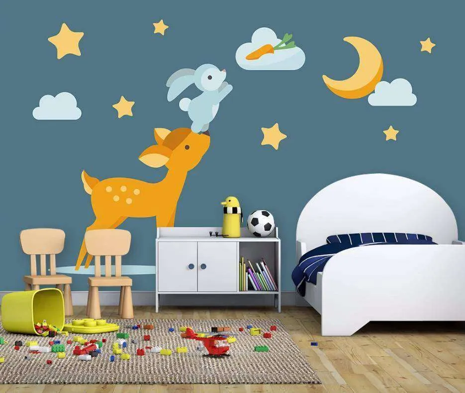 Фотообои Олененок и зайчик  15-185