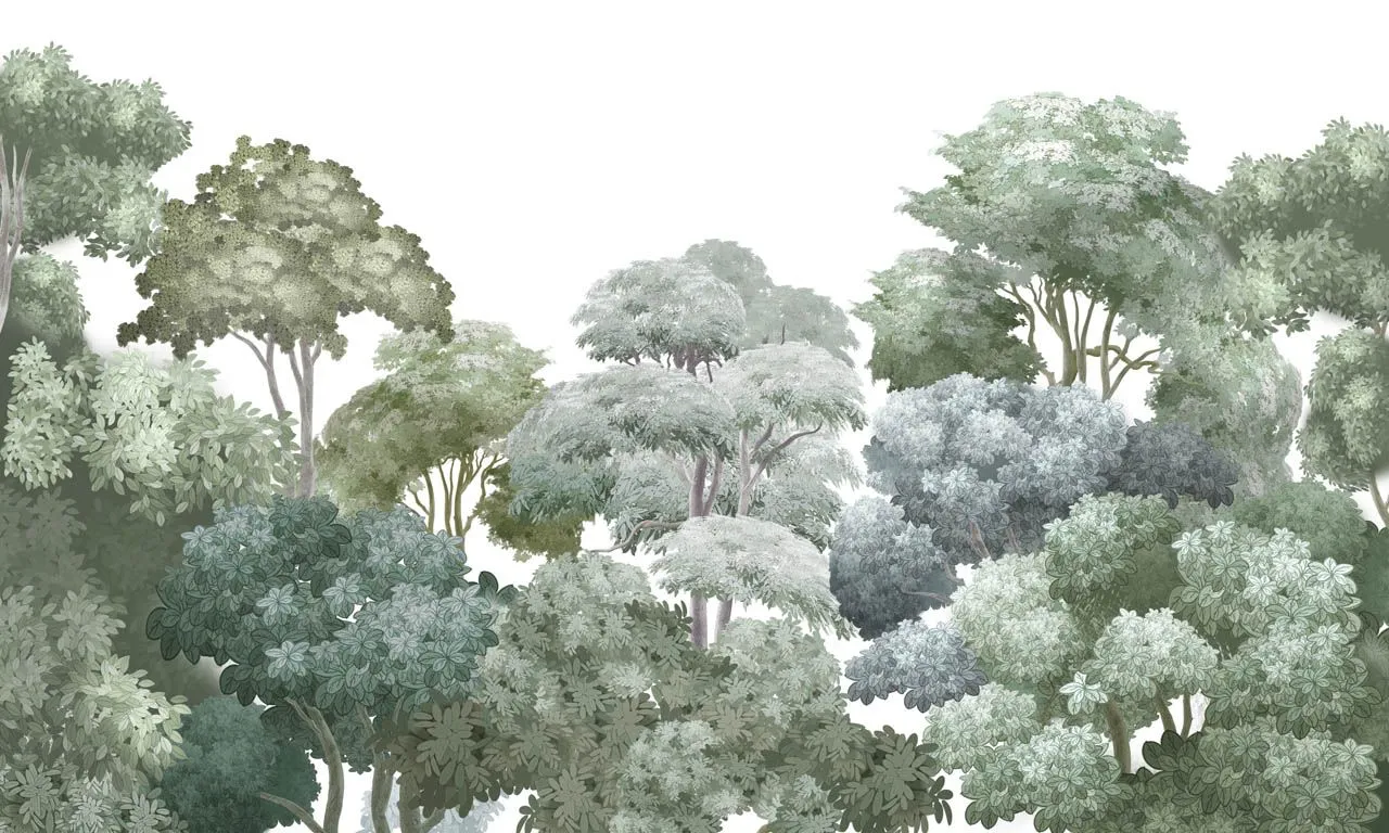 Фотообои в интерьере лес пушистый  13-700 фото