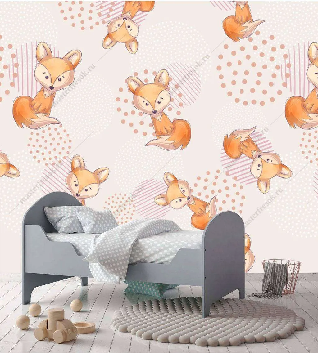 Фотообои в интерьере лисы  12-741 фото