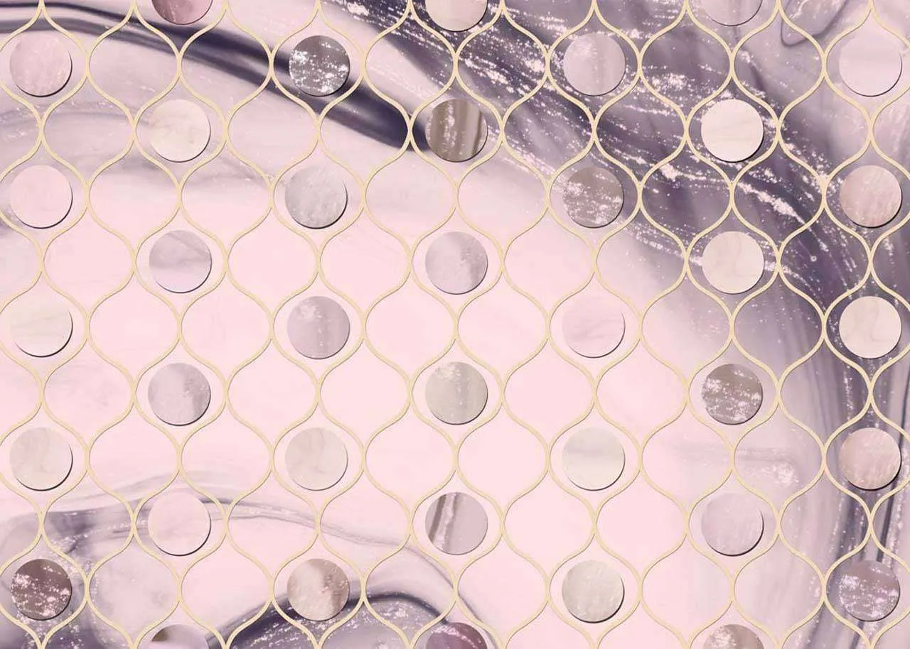 Фотообои в интерьере сетка с шестиугольными ячейками  7-976 фото