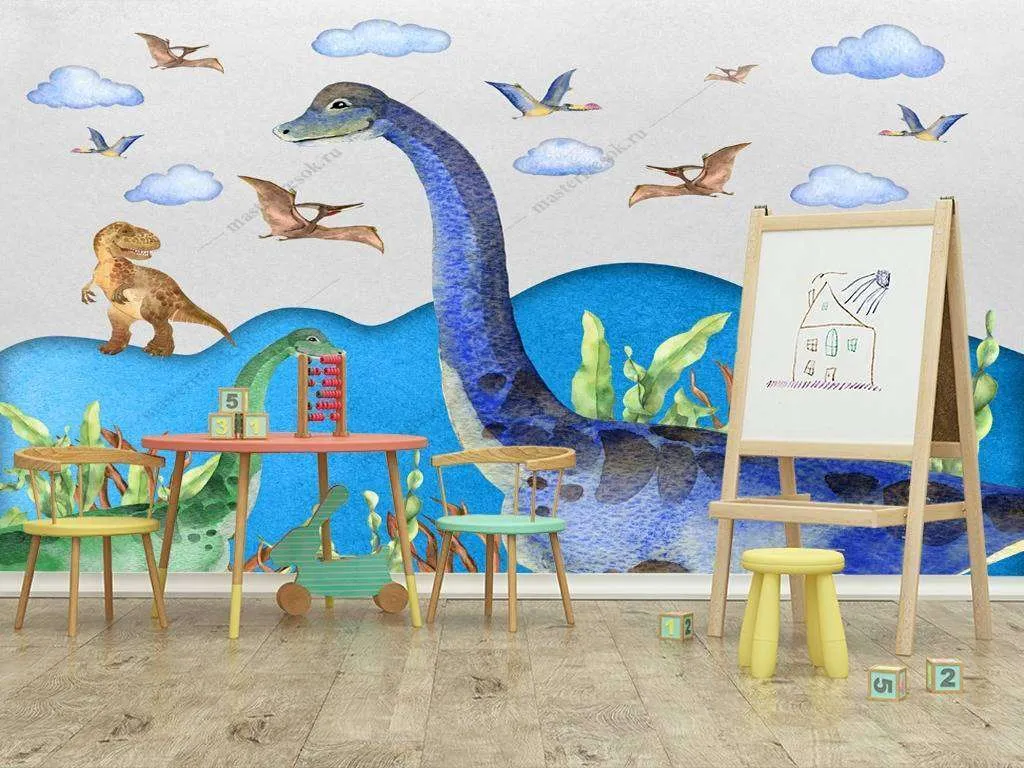 Фотообои в интерьере дино  12-904 фото