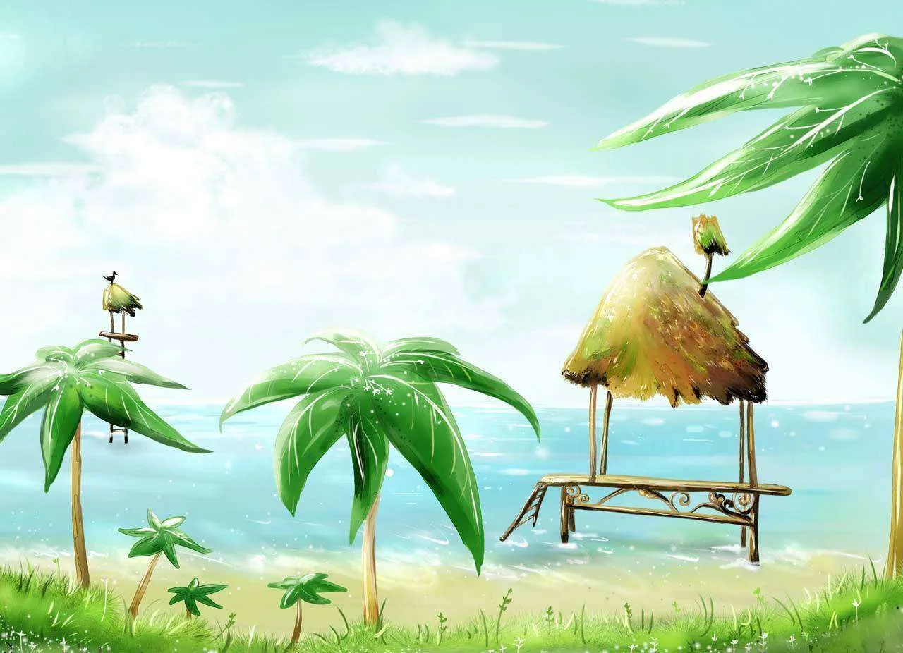 Фотообои в интерьере сказочный пляж  12-275 фото