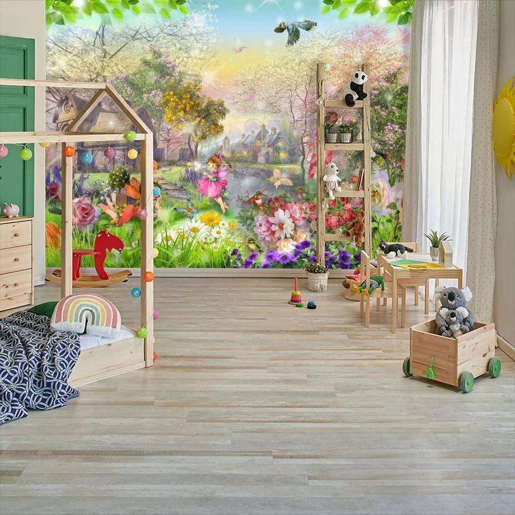 Фотообои Сказочная поляна с феями  7-443