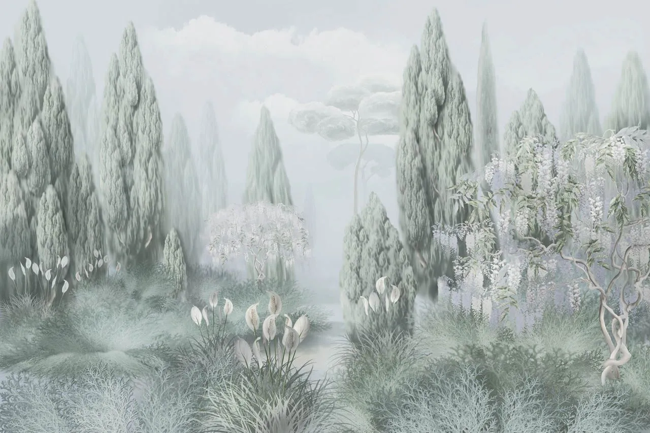 Фотообои в интерьере красивый лес  13-730 фото