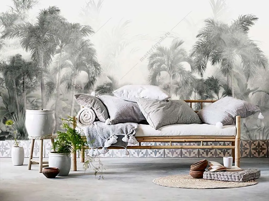 Фотообои Бесшовные обои на стену:  Тропический лес. Артикул: 9-1471  