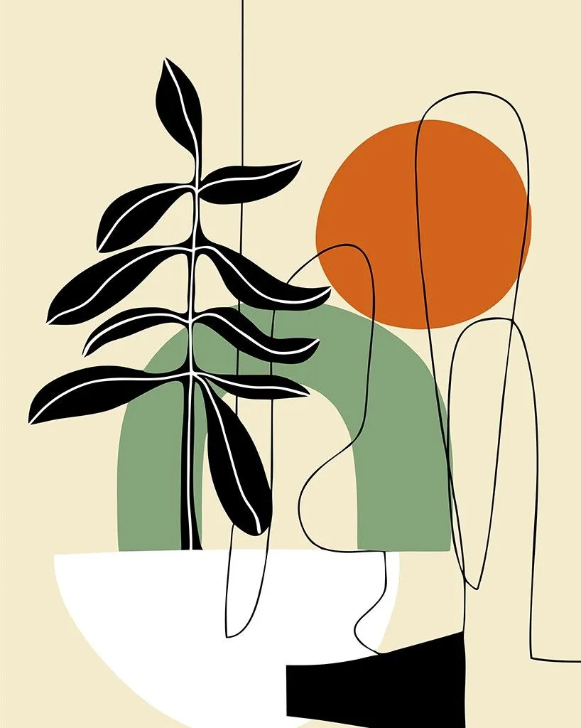 Фотообои в интерьере абстракция яркая  14-771 фото