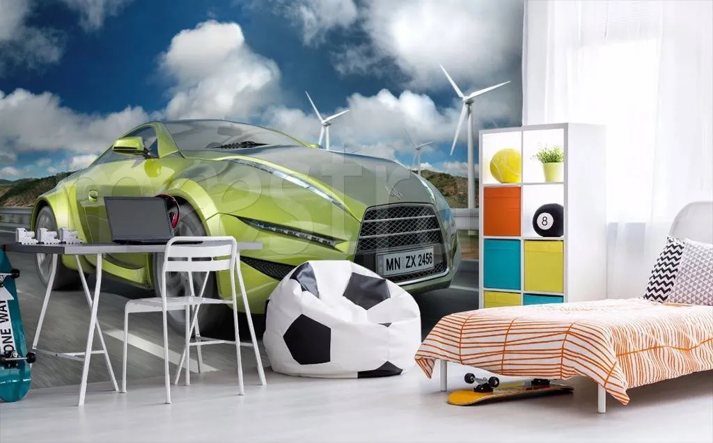 Фотообои Зеленая машина  12-571