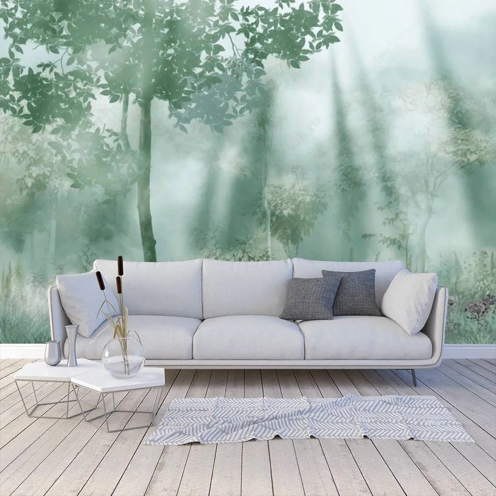 Фотообои Рассвет в лесу  13-277