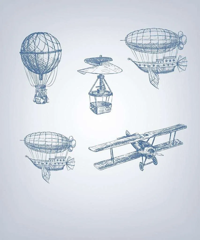 Фотообои в интерьере дирижабли  14-453 фото