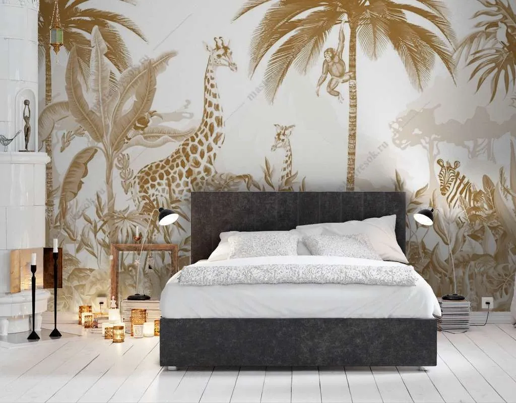 Фотообои Бесшовные обои на стену:  Тропики в детскую. Артикул: 12-1501  