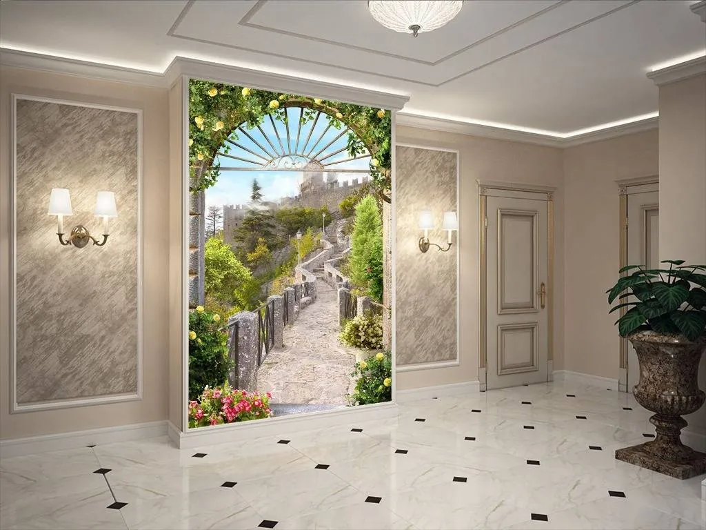 Фотообои в интерьере весна в греции  17-0028 фото