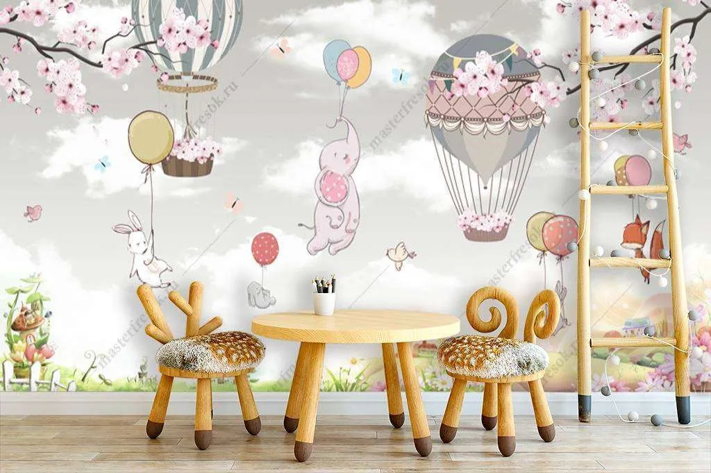 Фотообои в интерьере животные в полете 2  12-940 фото