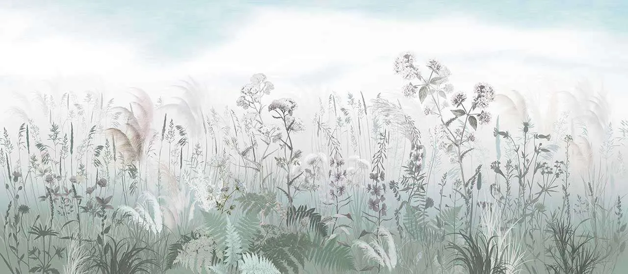 Фотообои в интерьере цветы в поле  13-406 фото