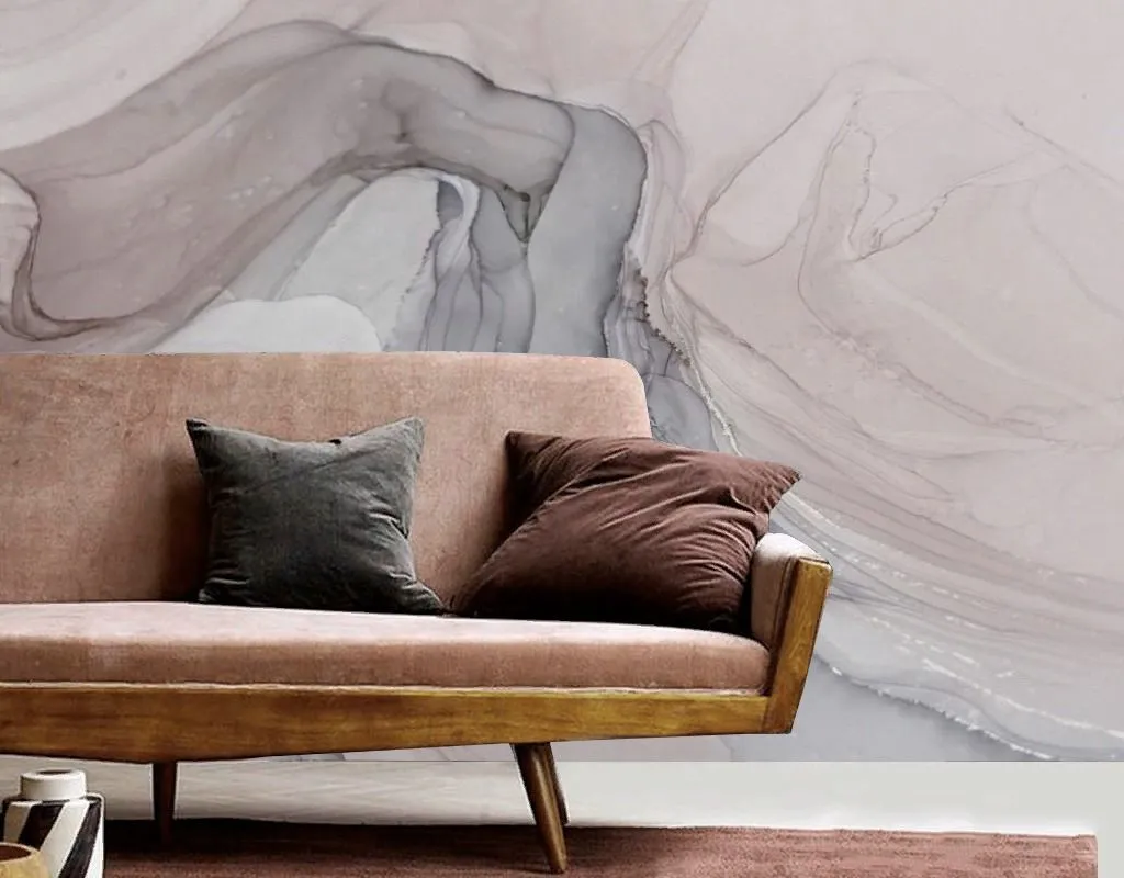 Фотообои в интерьере флюид холодный пудровый  9-2041 фото