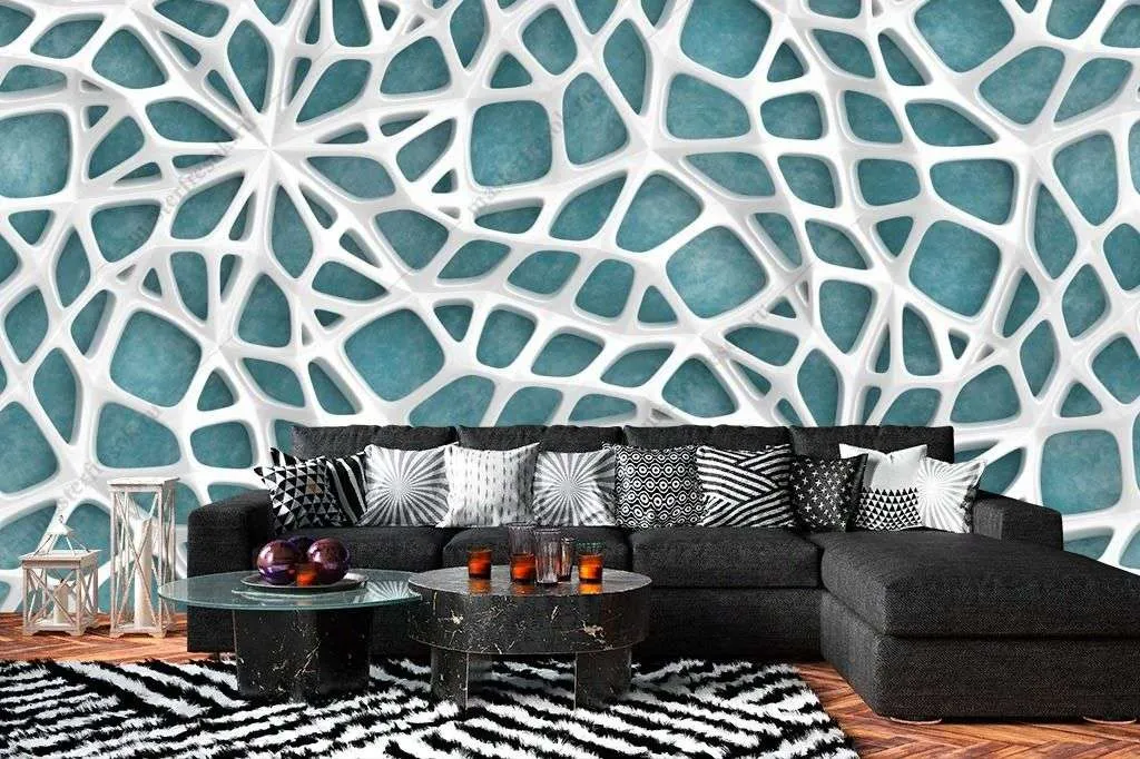 Фотообои в интерьере паутина 3д  9-1579 фото