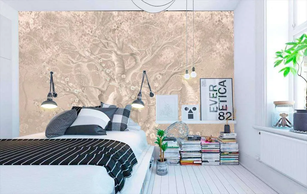 Фотообои в интерьере жар птицы и попугай  13-095 фото