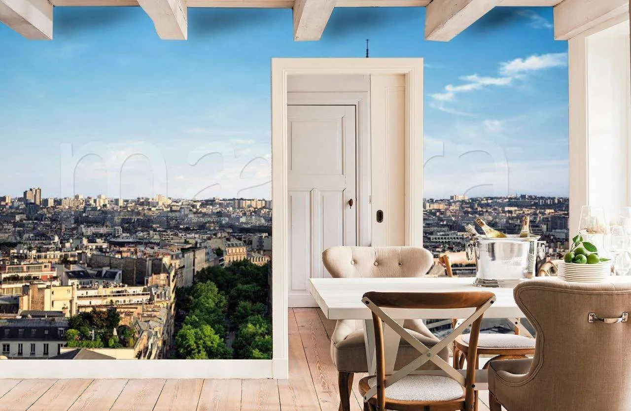 Фотообои Вид на Эйфелеву башню  4-189