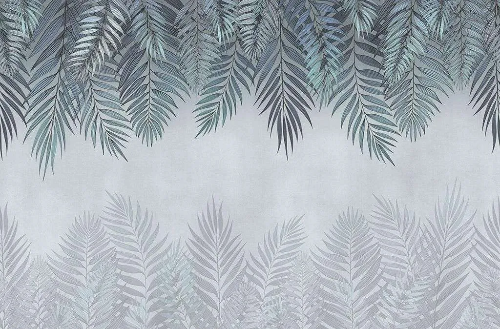 Фотообои в интерьере пепельные перья  9-1642 фото