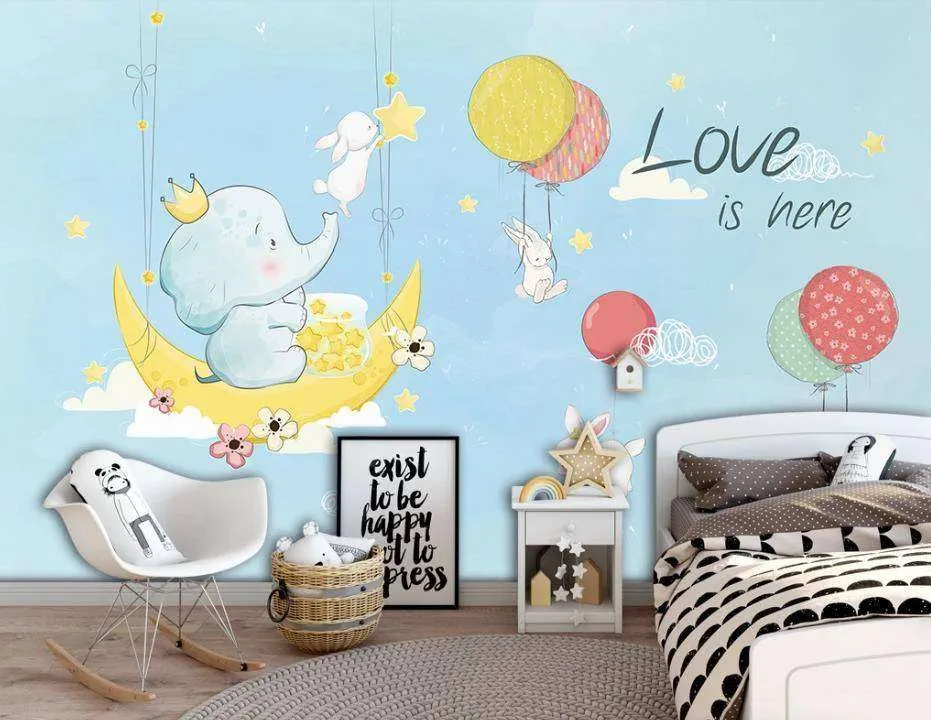 Фотообои в интерьере летим к звездам  15-238 фото