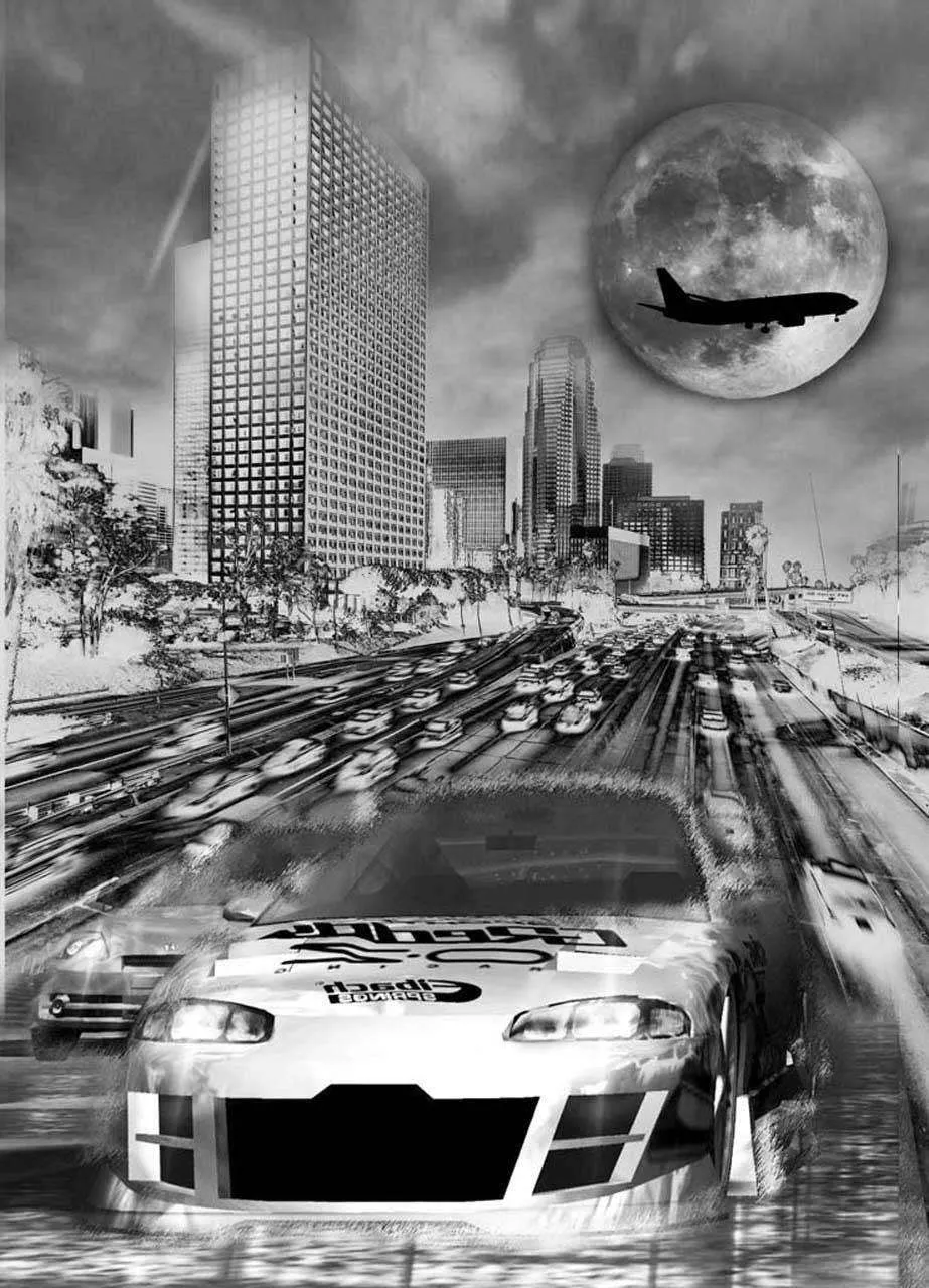 Фотообои в интерьере авто в городе  2-088 фото