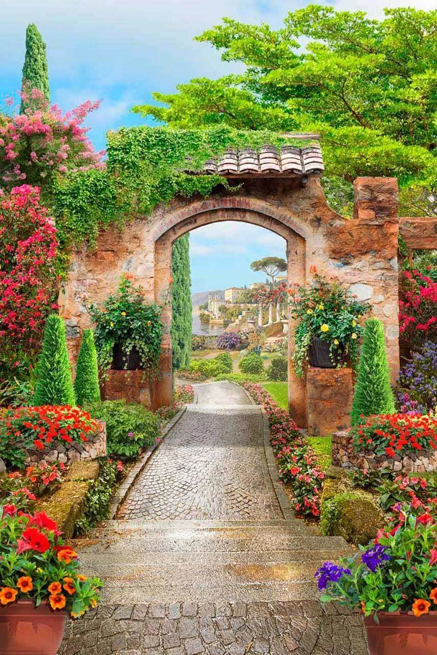 Фотообои в интерьере арка в парке  7-328 фото