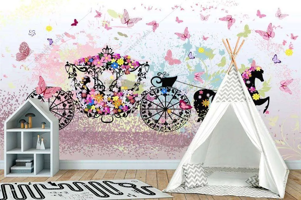 Фотообои в интерьере карета для принцессы  12-1243 фото