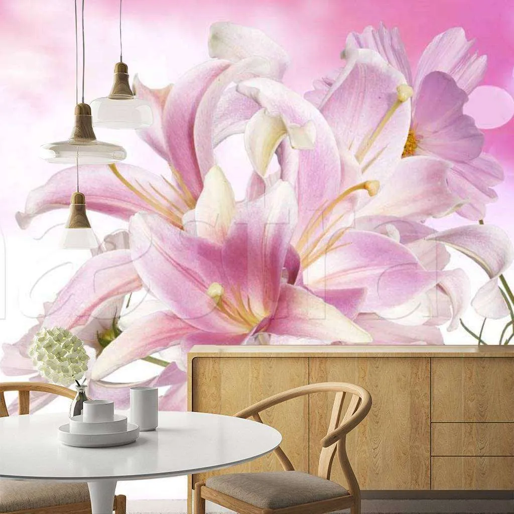 Фотообои Букет розовых лилий  10-374