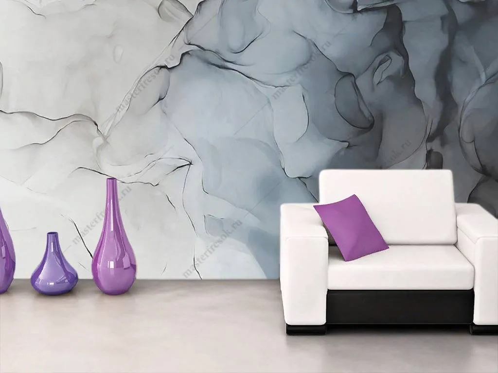 Фотообои в интерьере картина чернилами  14-115 фото