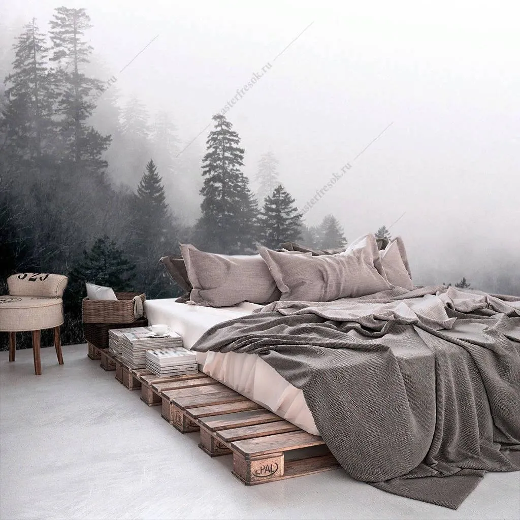 Фотообои в интерьере красота тумана  9-1162 фото