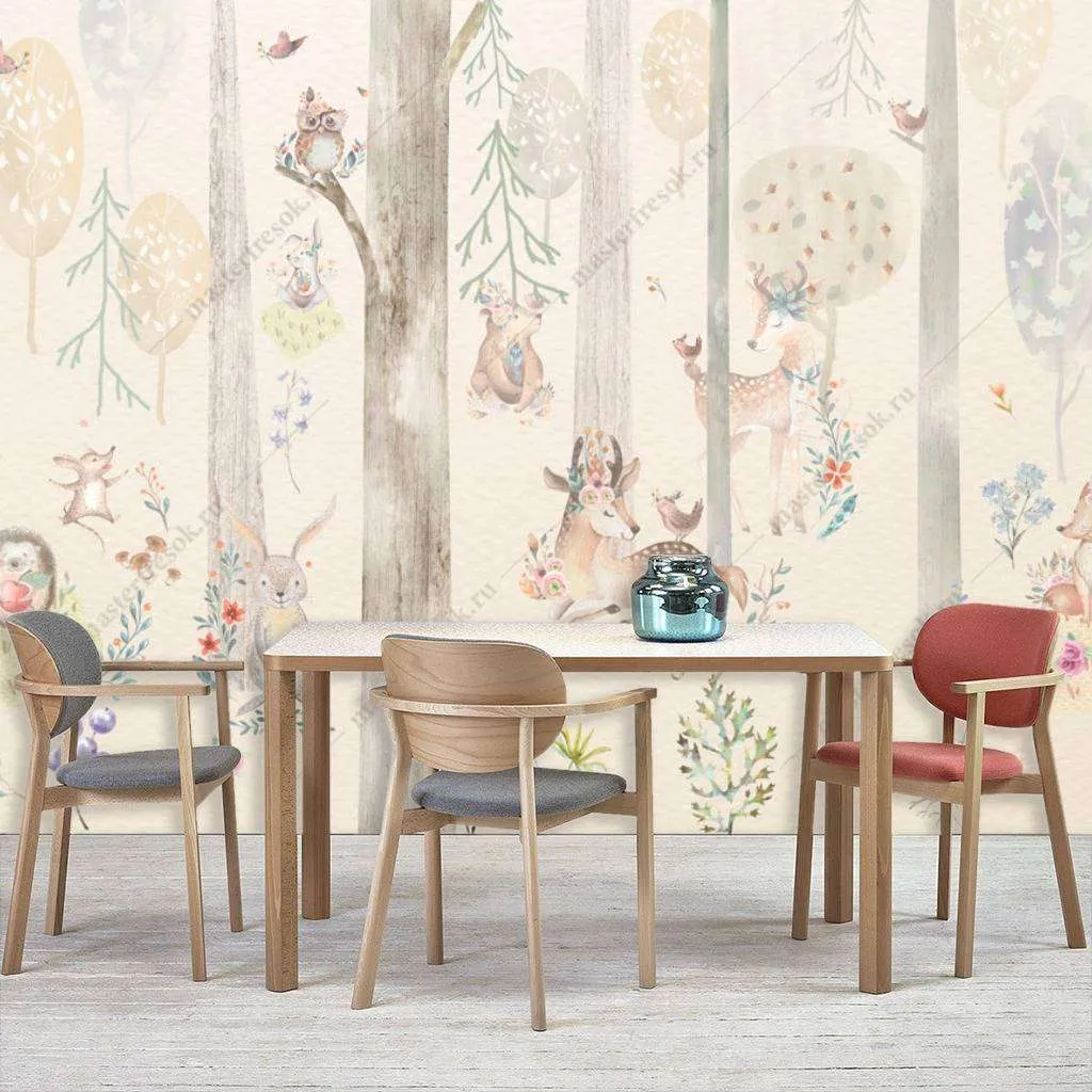 Фотообои в интерьере мир животных  13-142 фото