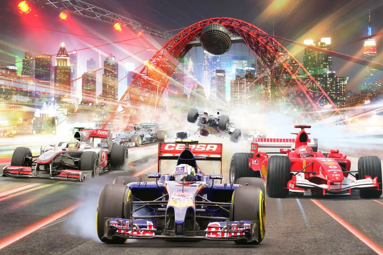 Фотообои в интерьере гонки формула 1  19-0022 фото