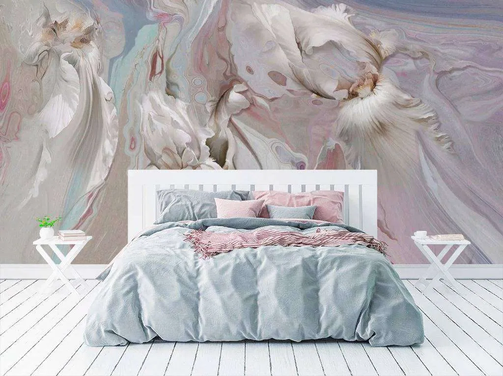 Фотообои в интерьере абстрактная живопись  13-257 фото