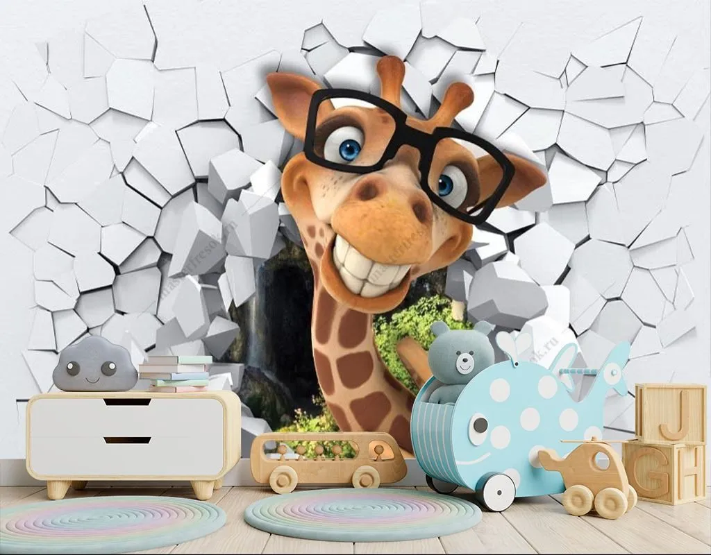 Фотообои 3д жираф  14-612