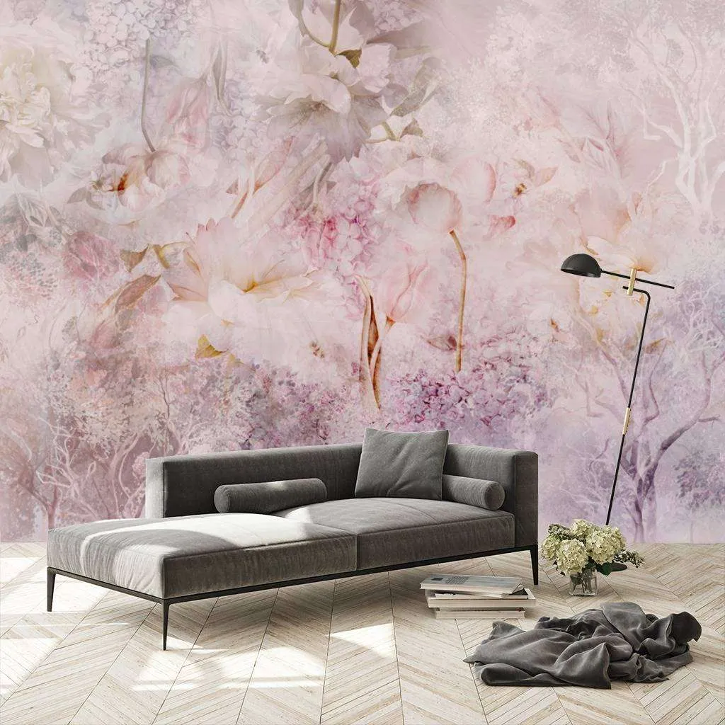 Фотообои в интерьере лес нежный  13-233 фото