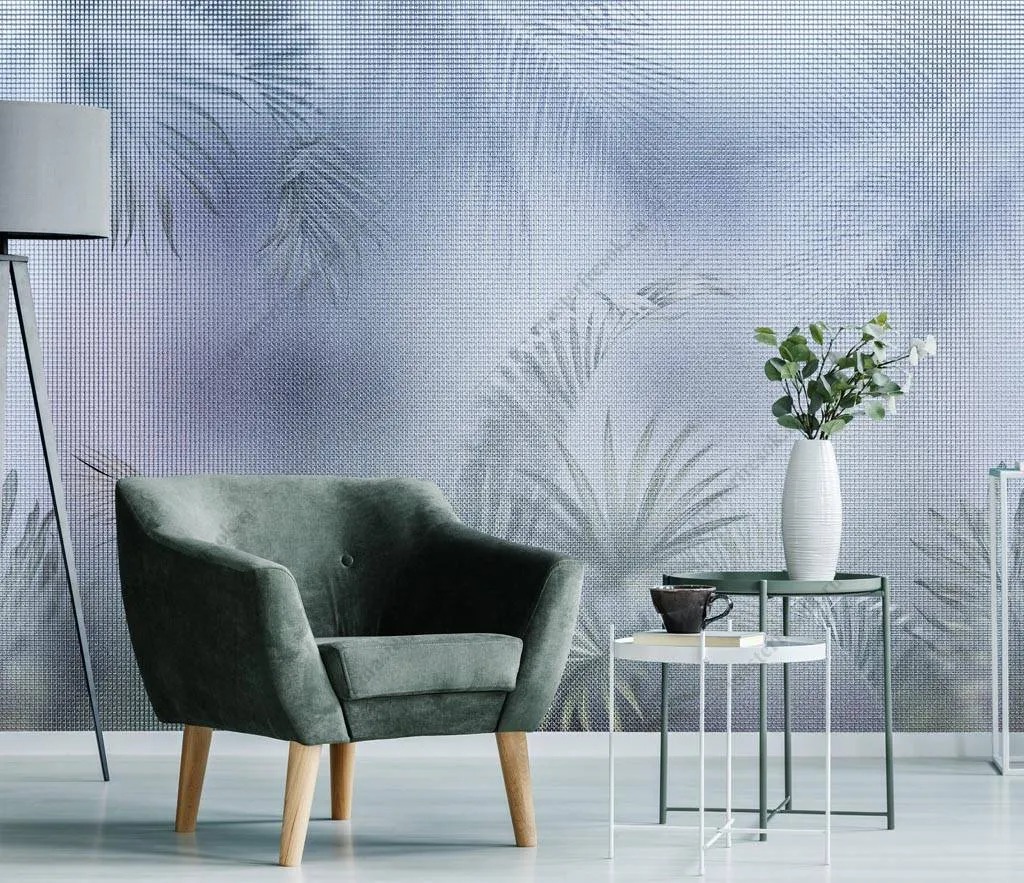 Фотообои Тропические листья в тумане  9-1265